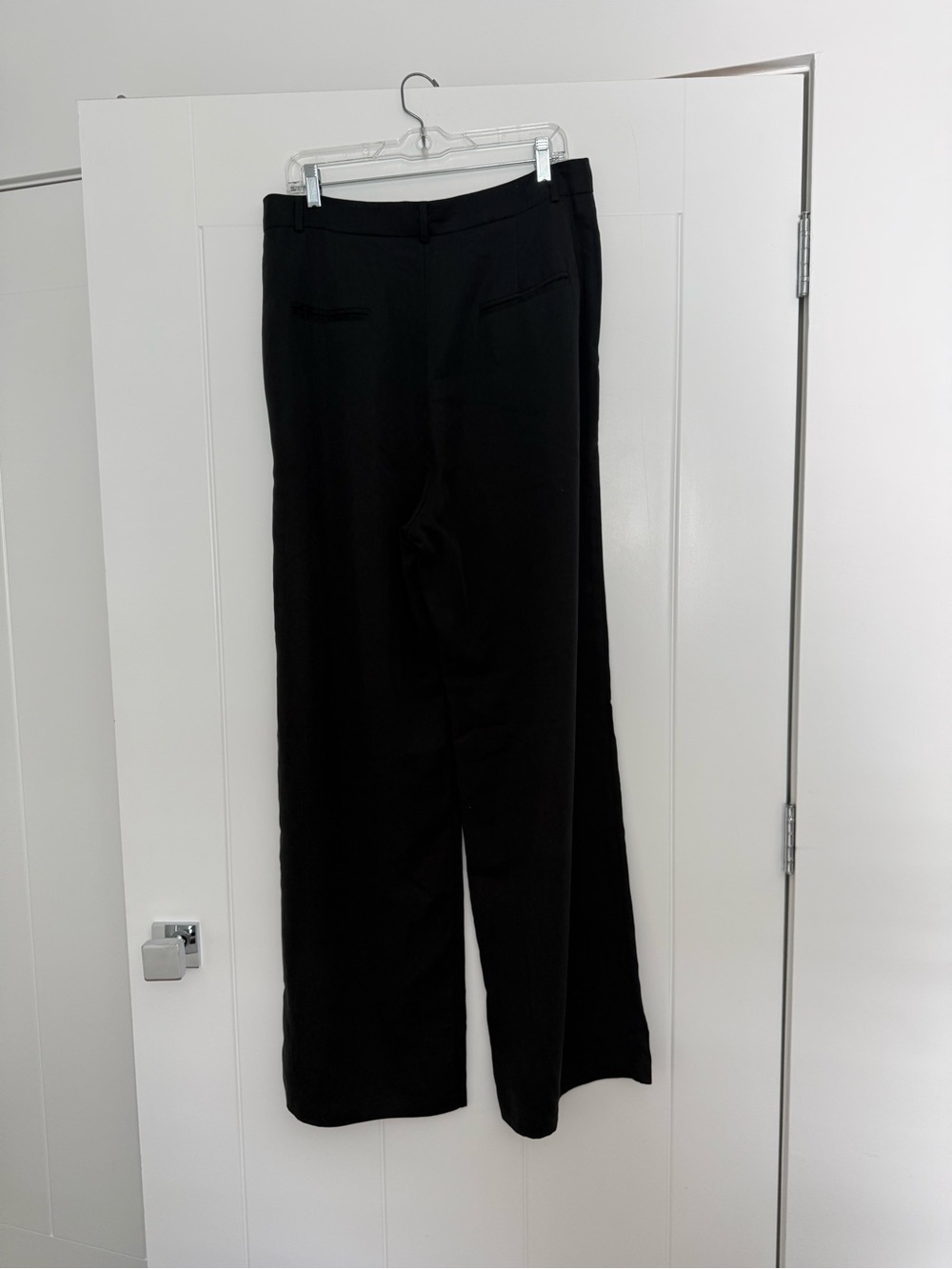 Reformation Black High-Rise Wide-Leg Trousers size 12 - Picture 7 of 11